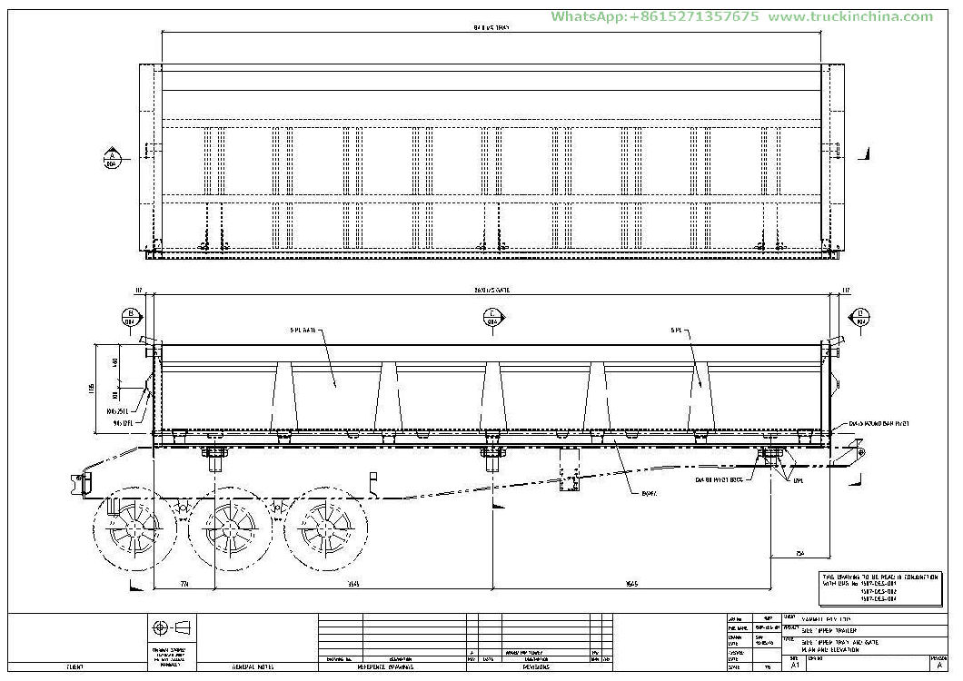 Customizing 22cbm 3 Axle Side Tipper Trailer (BPW Axles U-shape)
