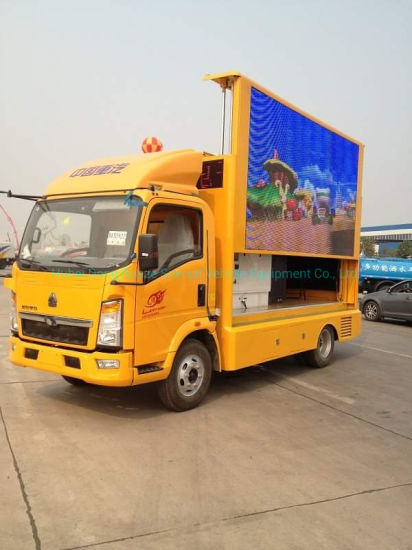 HOWO Truck Mounted Outdoor Advertising with LED Billboard Display Screen