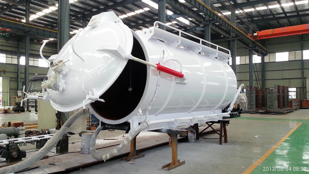 Emptying Slurry Tanks Body Upper Kit SKD for Customer Built Suction Cesspool Sludge Sewer Waste Vacuum Suction Truck 3, 000L -20, 000L