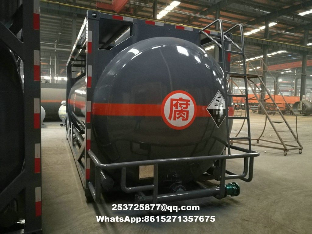 Chemline Lined Tank Customized Swap Body (ISOTANK) for Transport Strongly Acidic Hydrochloric Acid, Sodium Hypochlorite (HCl, NaOH, NaCLO, HF, H3PO4)