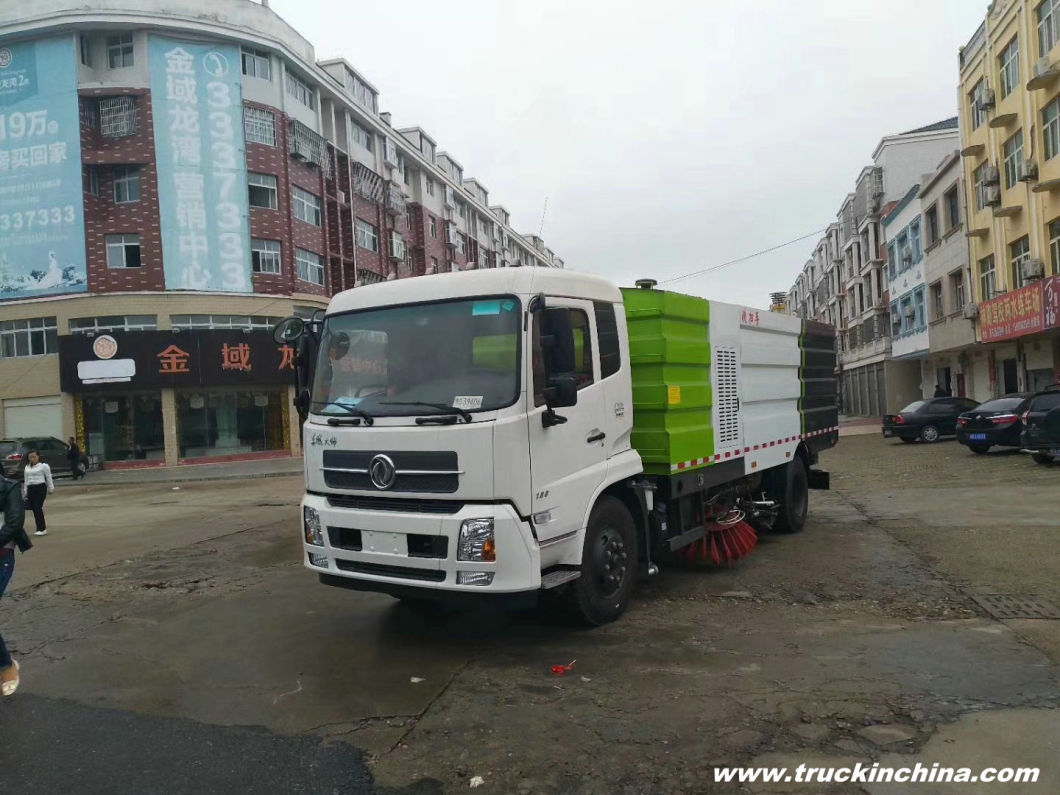 Dongfeng Efficent Street Vacuum Road Sweeper 7 Cbm Garbage 3.5cbm Water Stainless Steel 4X2 -4X4 -Rhd. LHD