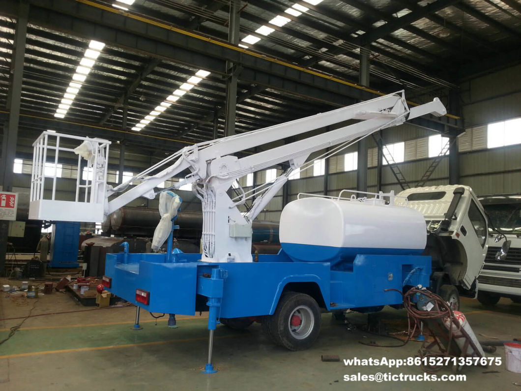 Truck Mounted Aerial Platform 16m Manlift Mounted Water Tank 3000L