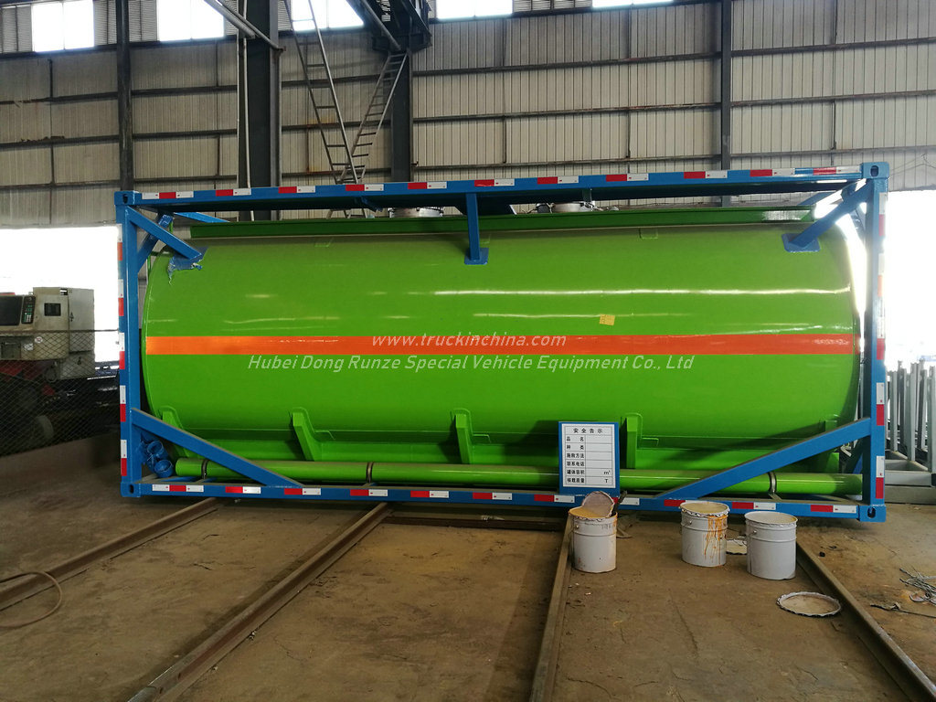 Un1790 Isotank Container for Road Tank Transport Hydrofluoric Acid (HF) Un1791 Sodium Hypochlorite, Liquid Naclo 18, 000liers -20, 000liers