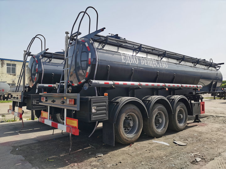 Wholesale 3 Axle Petrochemical Hydrochloric Acid Tank Trailer With