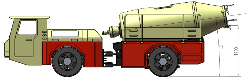 4.4CBM Concrete Mixer truck for Underground Mines And Tunnels 