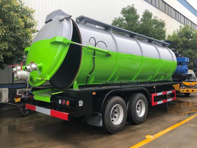  Customizing 2 Axles Vcuum Sewage Slurry Suction Tank Trailer 20-25m3