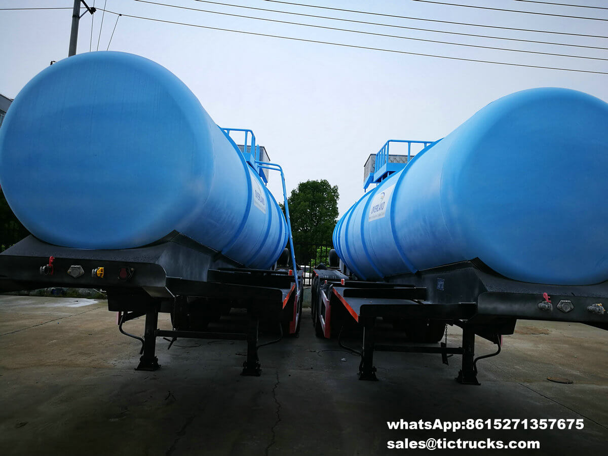 Sulphuric Acid Tanker Trailer V Shape L Air Bag Suspension Buy