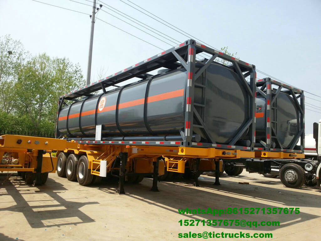 40ft Hydrochloric acid, Sodium hypochlorite Tank Containers 30000L-40000L