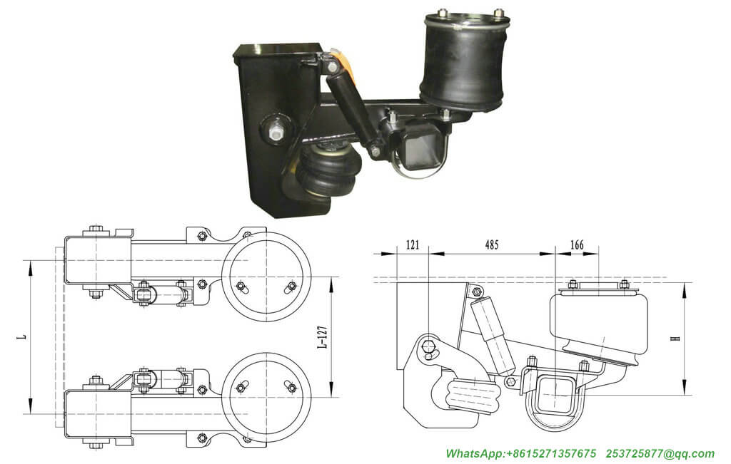 Trailer Truck Axles Parts Air Suspension Assembly