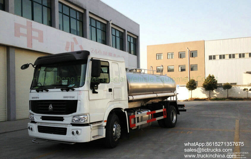 Sinotruk HOWO stainless steel water truck 10000L-15000L