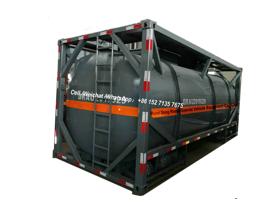 20FT ISO HCL Acid Tank Container 21cbm For Vietnam Chemical Factory Acid Trailer Transportation