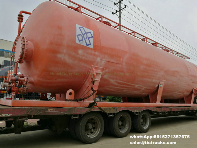 Sodium hypochlorite,Hydrochloric acid steel lined PE storage tank-80000L skid mounted