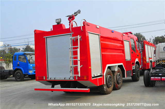 Dong Feng VP Water Fire Truck 6x6 Offroad All Wheel Drive with 5500Liters Water Foam Tank