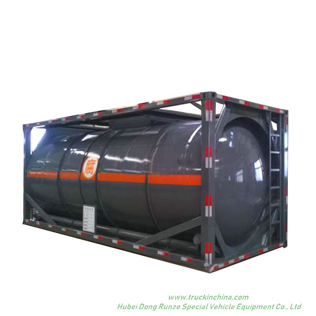20FT ISOTank Container For Sodium Hypochlorite Solution 18KL -21KL HCL , NaOH (max 50%), NaCLO (max 10%), H2SO4(60%,98%) ,HF 