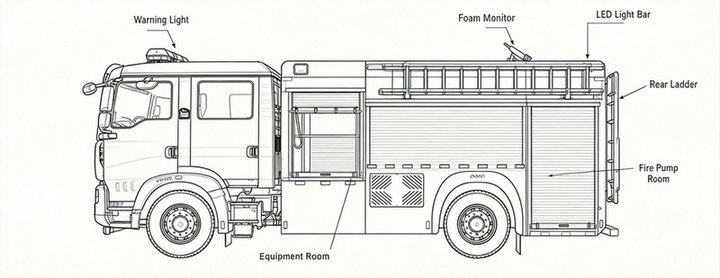 HOWO TX 4x2 CAFS fire fighting truck (10) HOWO TX 4x2 CAFS fire fighting truck (10)