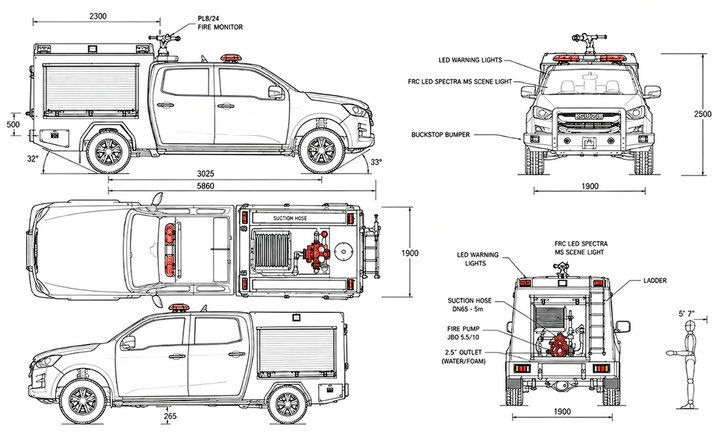 ISUZU AWD 4x4 Drive Emergency Fire Pickup (23) ISUZU AWD 4x4 Drive Emergency Fire Pickup (23)