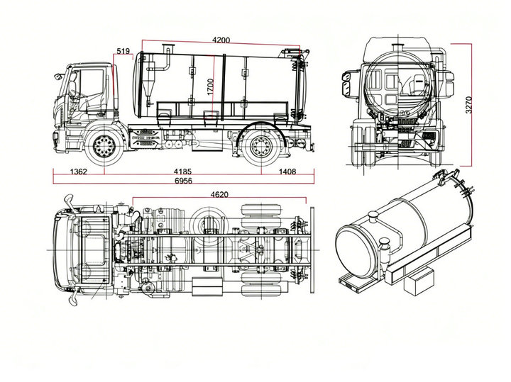 Foton Sewage Vacuum Septic Tank Truck 10KL Foton Sewage Vacuum Septic Tank Truck 10KL