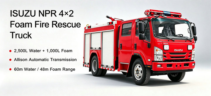 ISUZU NPR Foam Fire Truck 3500L (15) ISUZU NPR Foam Fire Truck 3500L (15)