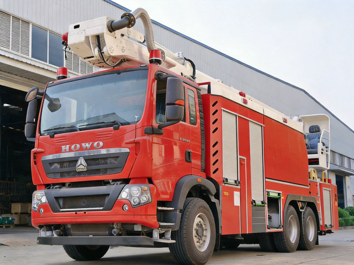 Howo 32m high jetting fire water trucks (9) Howo 32m high jetting fire water trucks (9)