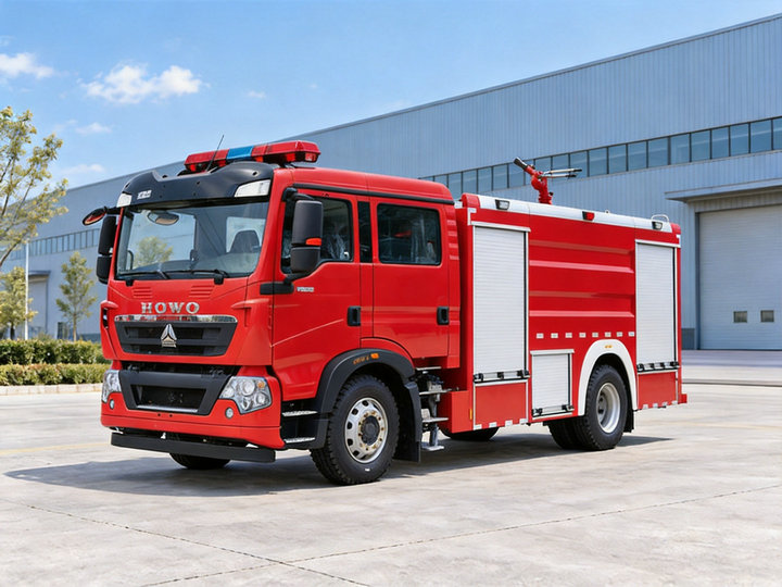HOWO 6000L Water Tank Fire Trucks (7) HOWO 6000L Water Tank Fire Trucks (7)