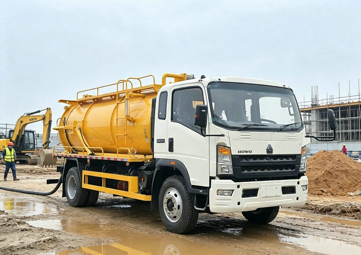SINOTRUK HOWO 5 KL Cesspit Vacuum Sucker Truck (13) SINOTRUK HOWO 5 KL Cesspit Vacuum Sucker Truck (13)