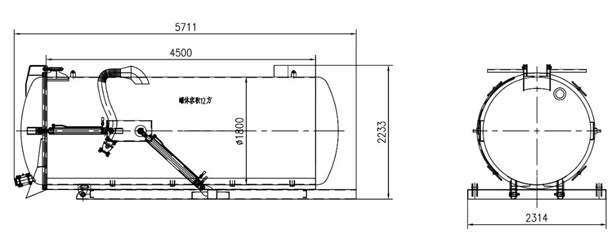 Hooklift Septic Tank Sewage Trucks Body Kit 5KL Hooklift Septic Tank Sewage Trucks Body Kit 5KL