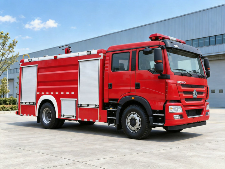 HOWO 6000L Water Tank Fire Trucks (1) HOWO 6000L Water Tank Fire Trucks (1)