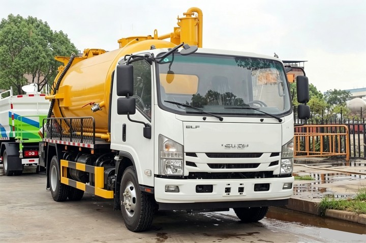 Isuzu High Pressure Jetting Combined Vacuum Tanker Truck 4KL Sewage+3KL Clean Water (9) Isuzu High Pressure Jetting Combined Vacuum Tanker Truck 4KL Sewage+3KL Clean Water (9)