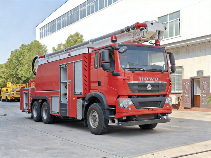 Howo 32m high jetting fire water trucks (3) Howo 32m high jetting fire water trucks (3)