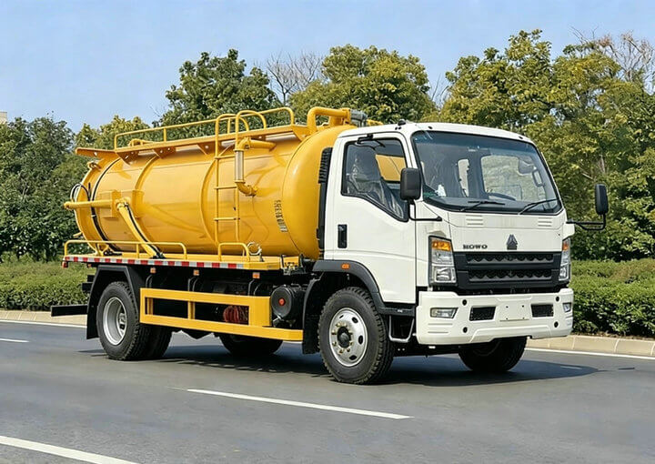 SINOTRUK HOWO 5 KL Cesspit Vacuum Sucker Truck (18) SINOTRUK HOWO 5 KL Cesspit Vacuum Sucker Truck (18)