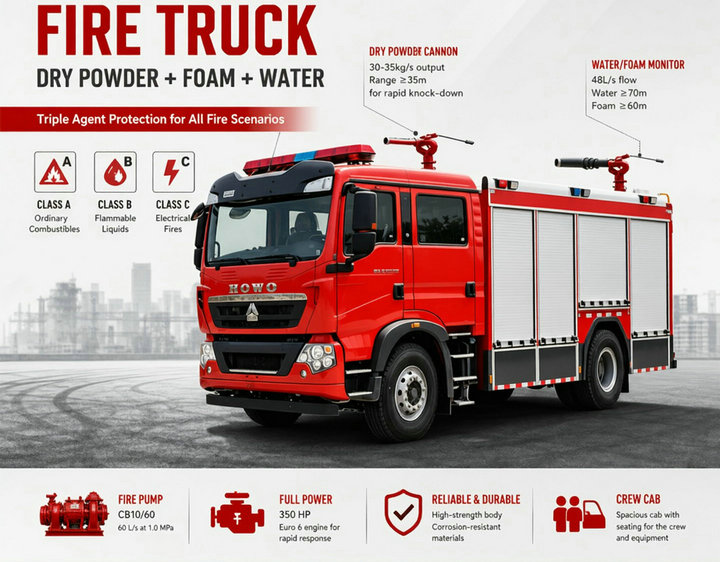 HOWO Emergency Fire Fighting Truck (5) HOWO Emergency Fire Fighting Truck (5)