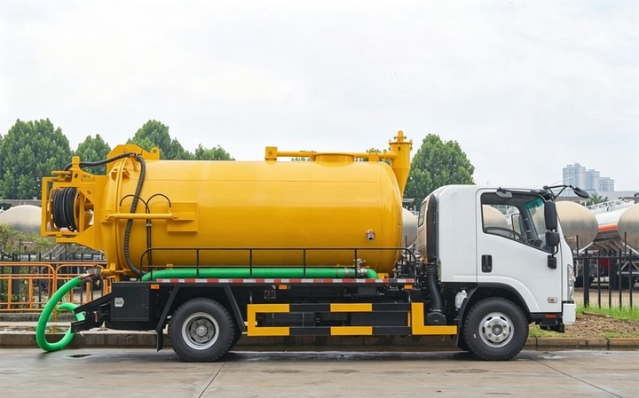 Isuzu High Pressure Jetting Combined Vacuum Tanker Truck 4KL Sewage+3KL Clean Water (8) Isuzu High Pressure Jetting Combined Vacuum Tanker Truck 4KL Sewage+3KL Clean Water (8)