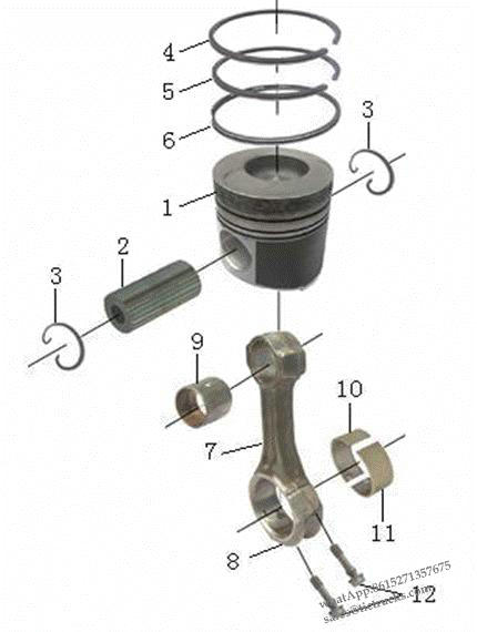 China truck WeiChai Engine Parts Piston and Connecting Rod
