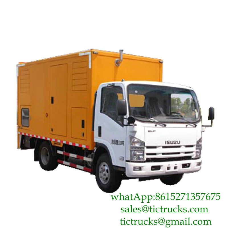ISUZU 200kW 50hz 3 phase 220V generator power truck Euro 4 ,5