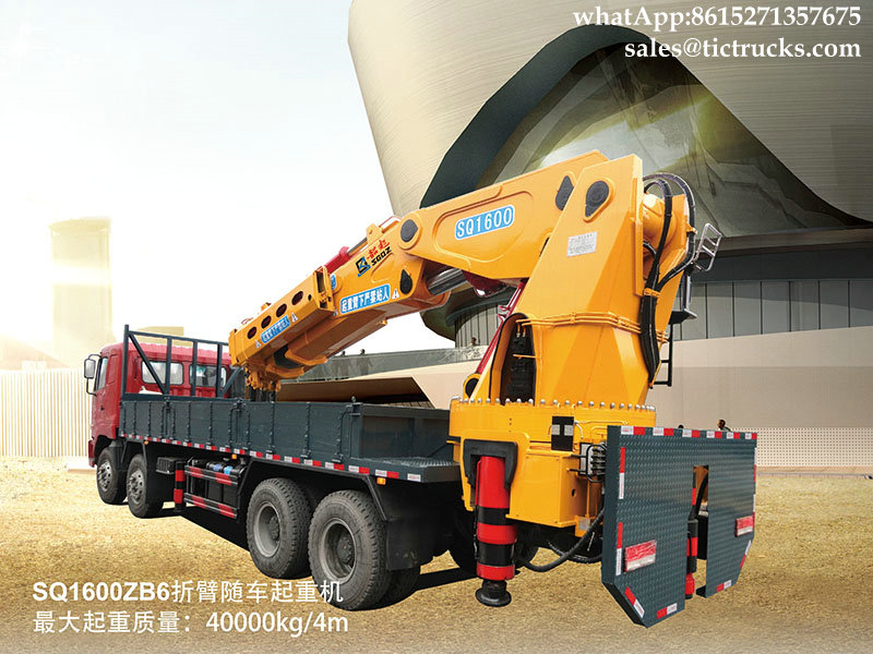 Truck Mounted Back Crane 80T Knuckle Boom Euro 3,4 ,5,6 Custermizing