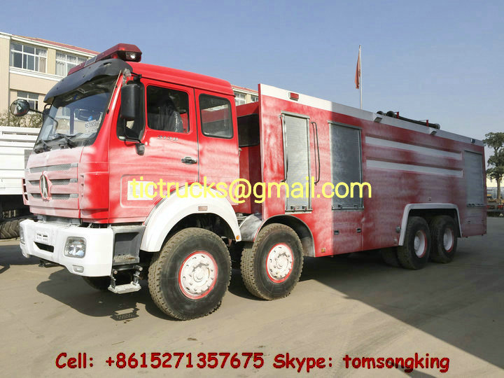 Beiben 3138 Water Foam Fire Truck 8x4 
