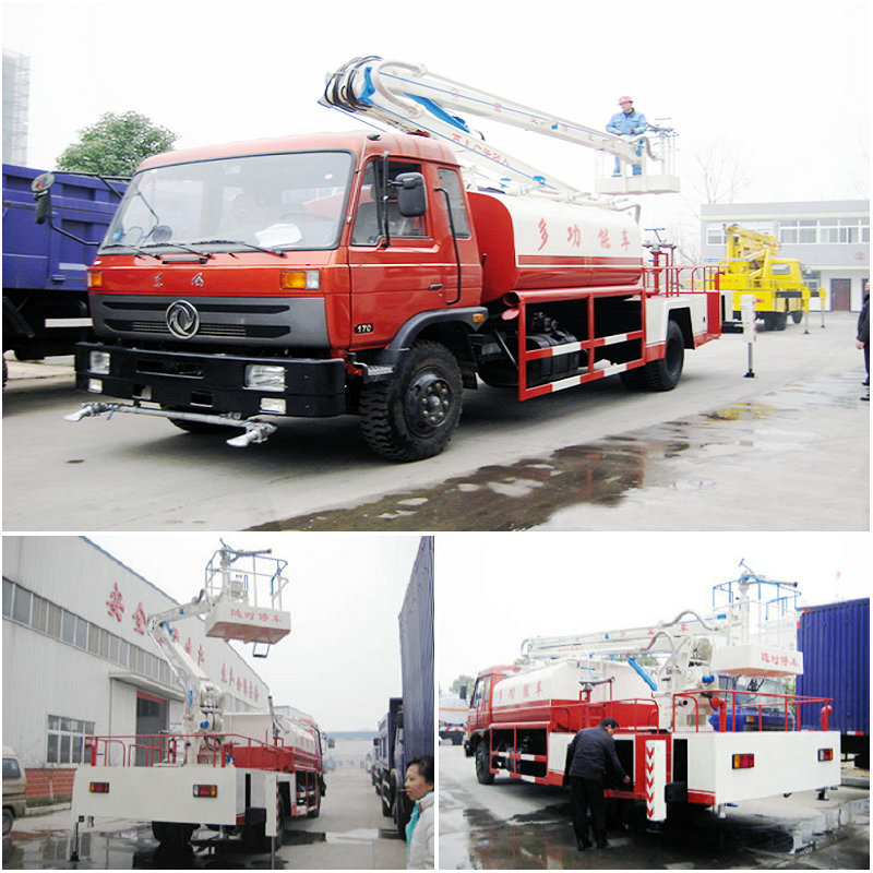 Dongfeng 4x2 Overhead working truck with sprinkler