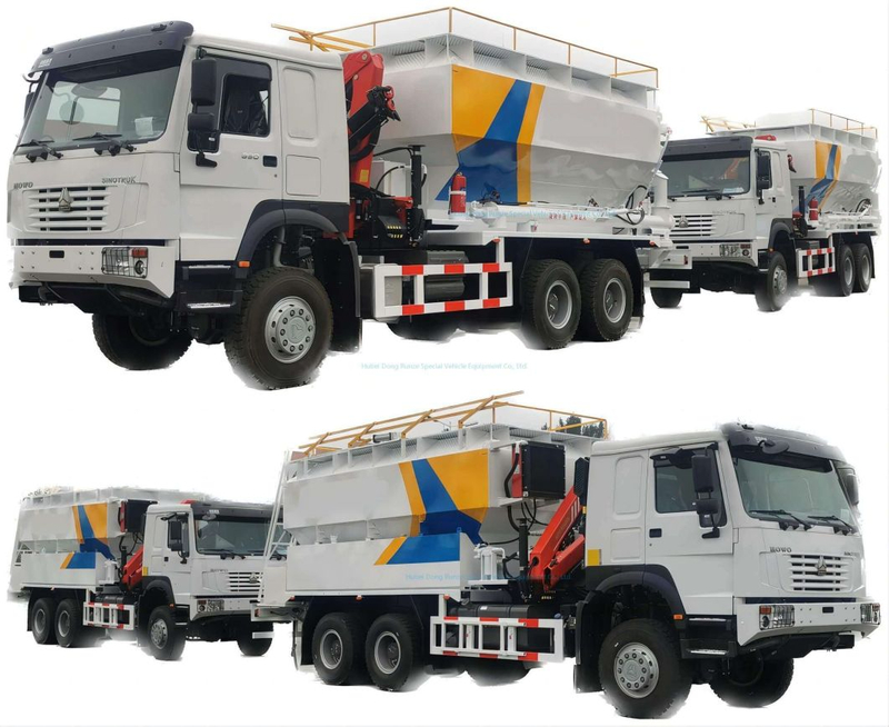 Sinotruck HOWO DRZ5255XHZ ANFO Explosive Mixing And Charging Trucks 6X6 