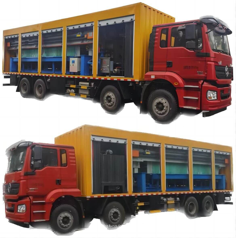Customizing SHACMAN Mobile Dewatering Truck Mounted Filter Press System 