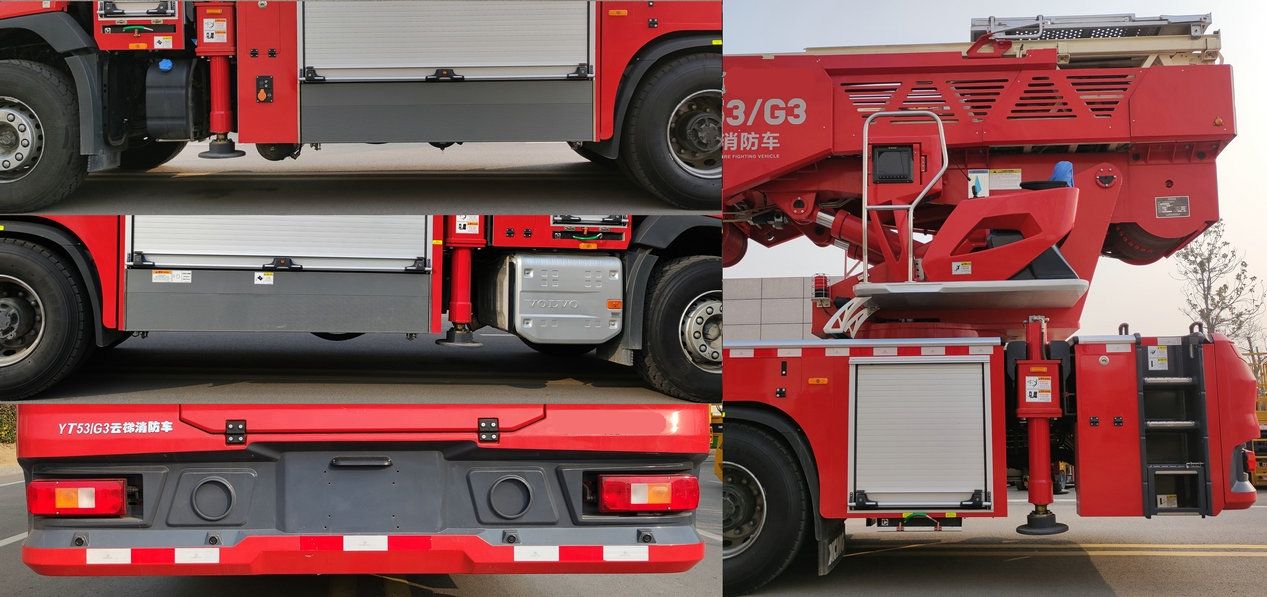 Aerial ladder fire trucks (8)