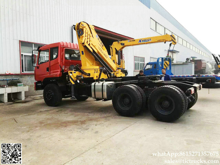 DRZ Tractor Truck Mounted Crane 10Tons Knuckle Boom