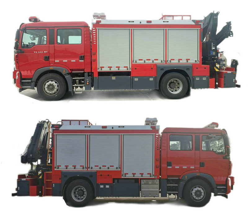 HOWO Chemical Rescue Fire Trucks With Decontamination system