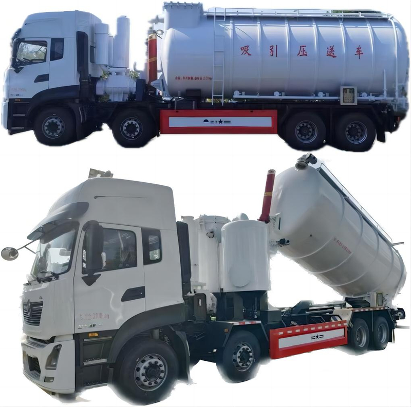 Customize DFAC Pneumatic Industrial Vacuum Trucks For Dry Substances 23m3