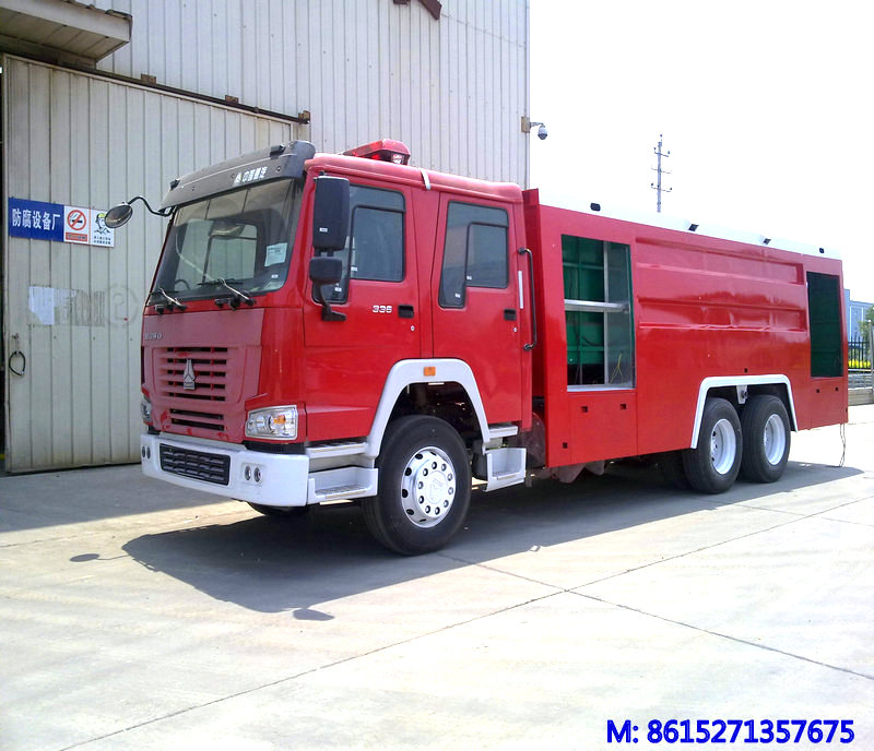 HOWO 6x4 Fire Trucks 8 ~12 Cbm Water And Foam <Customization LHD RHD>
