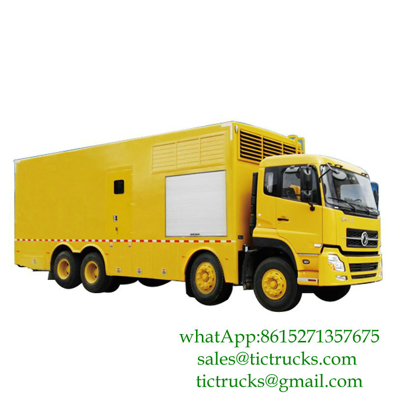 100kw-1000kw Dongfeng 8x4 Mobile Power Generator Truck CUMMINS Engine