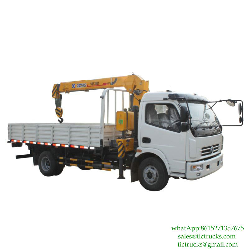 3.2T 120HP Lorry Mounted Crane 4x2 Dongfeng Euro 3 , 6