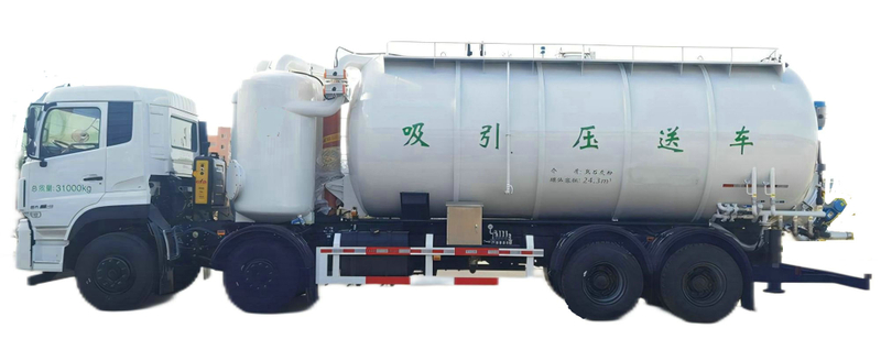 Customize Dongfeng Dry Hydrated Lime Powder Supersucker Vacuum Tanker Trucks 23m3