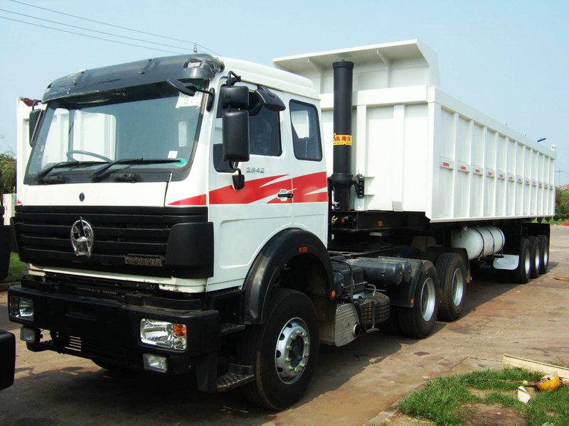 Beiben Tractor 2642 with Dumper Trailer 3axles