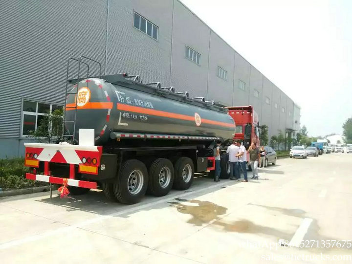 NaOH Sodium Hydroxide Tank Trailer 190000L-30000L Caustic Soda Round Dishhead Truck Trailer