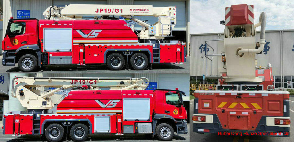 water foam tower fire truck JP19-G1 (2)